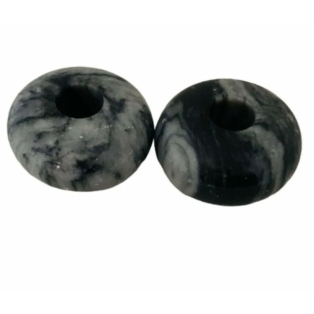 #3456 Marble Taper Candle Holders